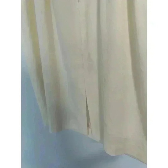 Donna Morgan Midi Dress Womens Size 6 Cream Sheath Pearl Beaded Elegant Cocktail - Picture 8 of 8